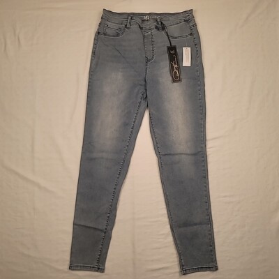 Nwt Diane Gillman Womens Skinny Jeans Ankle Pant Dg2 Jegging Pull On Chambr  Sz M