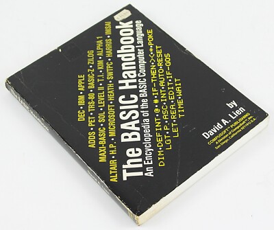 THE BASIC HANDBOOK An Encyclopedia of Basic Computer Language by David A Lien