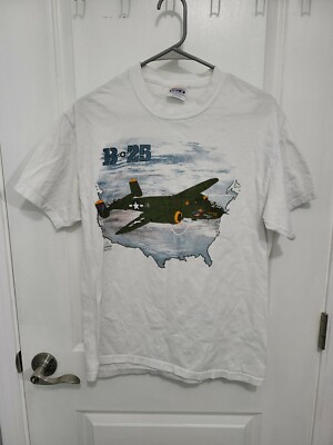 Vtg 1992 B-25 Heavenly Body Bomber Shirt Sophos Sz Medium
