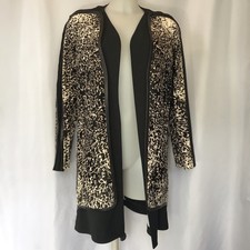 Fendi Women's Designer Black And White Fur Coat Size 42
