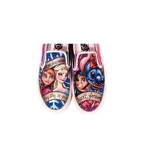 Vans slip on disney gefroren custom Farbe Schuhe handgefertigt Schuhe Brauch 2 Vans slip on disney gefroren custom Farbe Schuhe handgefertigt Schuhe Brauch 2