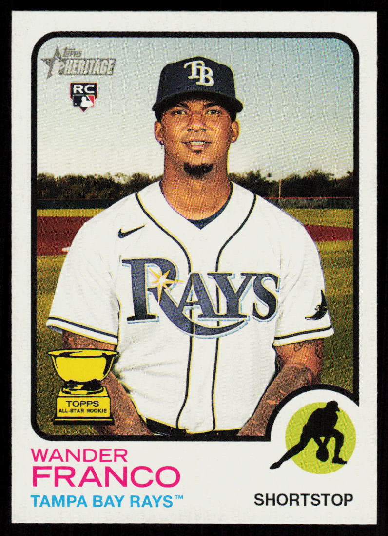 2022 Topps Heritage Wander Franco #347 BASEBALL Rookie Tampa Bay Rays RC