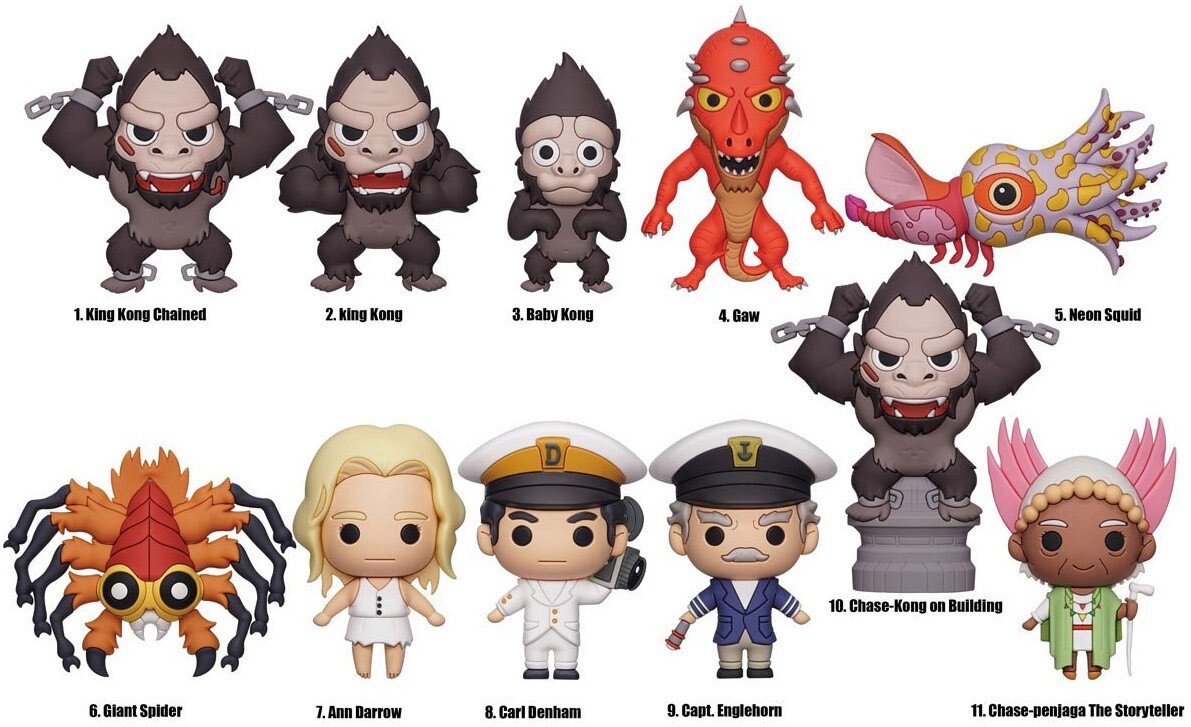 3D Figural Foam Bag Clip King Kong of Skull Island Minis Blind Box