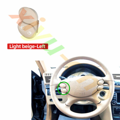  For Benz W211 W218 Light Beige Steering Wheel-Left Multi-function Button Cover