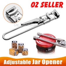 Adjustable Stainless Steel Jar Opener Multifunctional Bottle Lid Beer Gripper AU