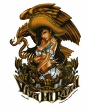 #SEXY Viva Mi Raza SEXY MEXICAN #CHICA & Smoking Gun VINYL #STICKER/CAR #DECAL