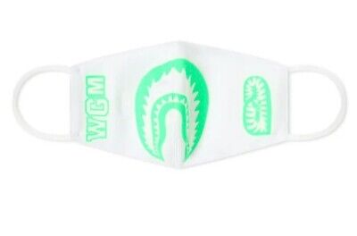 A BATHING APE Glow in the dark shark face mask white BAPE A BATHING APE Glow in the dark shark face mask white BAPE