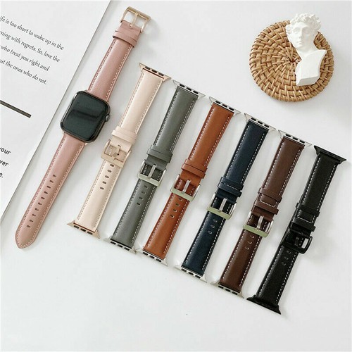Genuine Leather Apple Watch Band Strap 