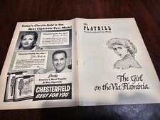 THE PLAYBILL The Girl on The Via Flaminia Forty Eight Street Theatre Apr 26 1954