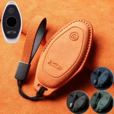 Suede Leather Car Key Fob Cover Case Bag For Mclaren 675LT 625C 600LT 570GT 720S