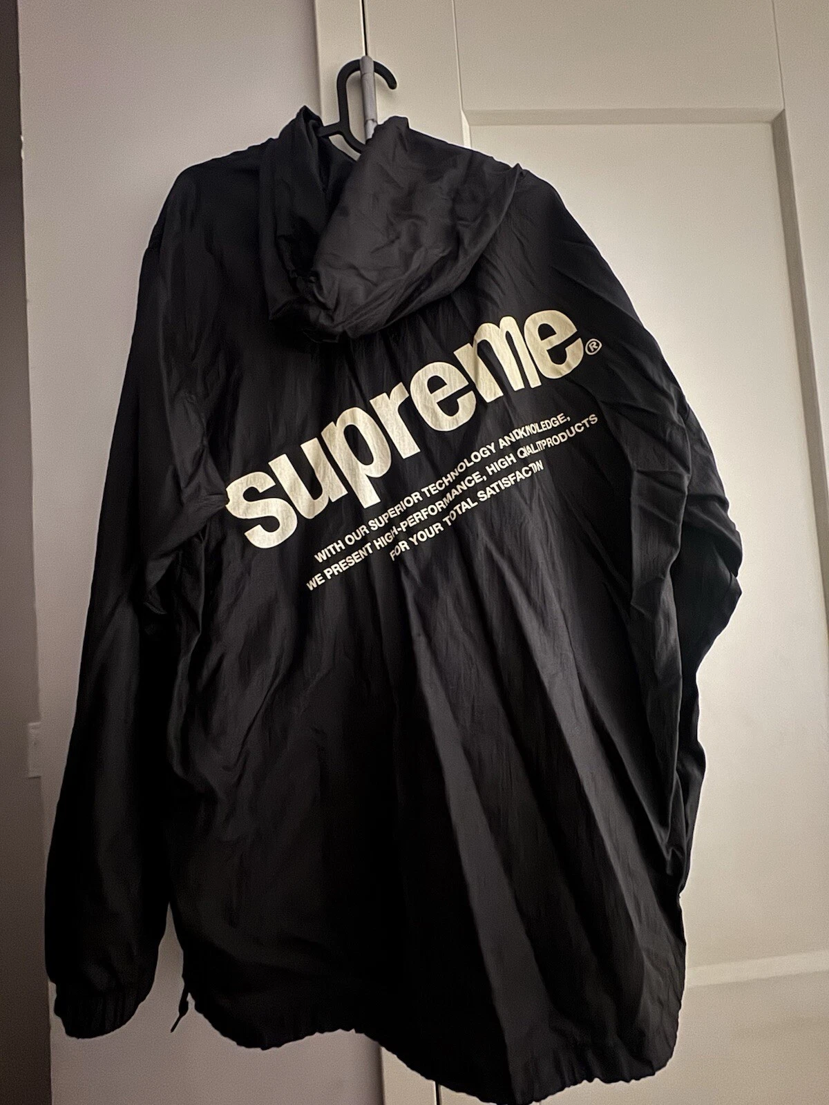 Veste poncho Supreme nylon emballable SS16 noir taille M