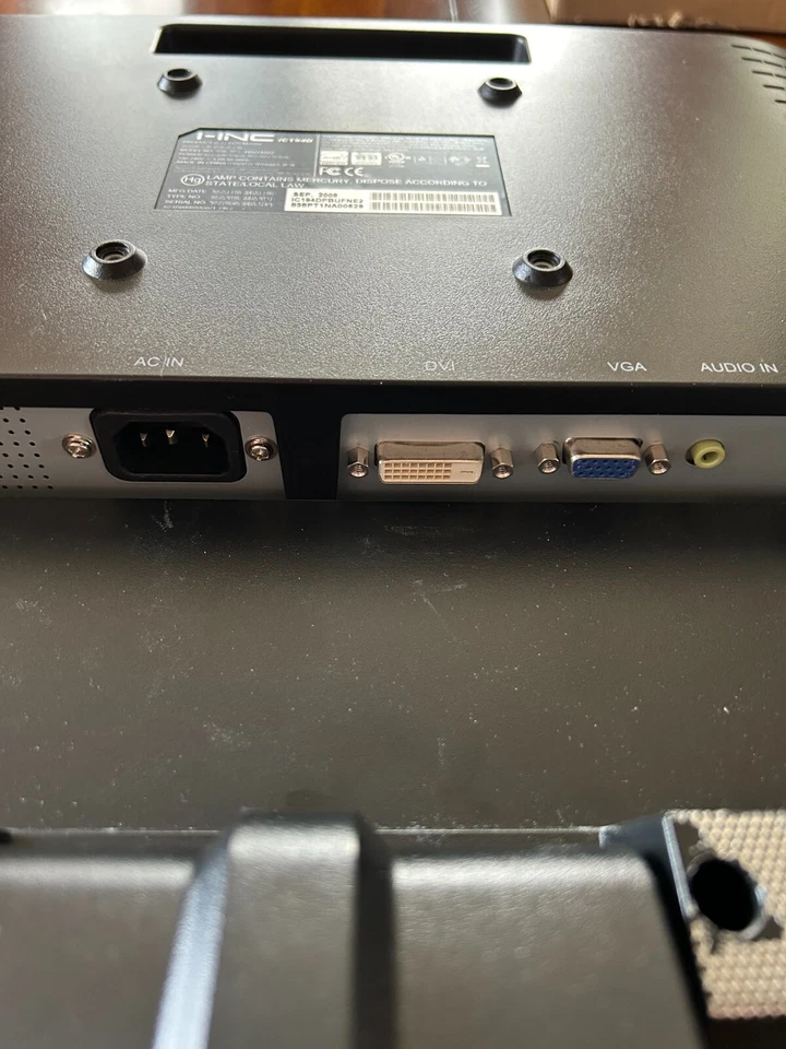 I-INC IC194D 19" LCD Monitor, VGA, DVI, built-in speaker, HSG1022 - Image 2 of 4