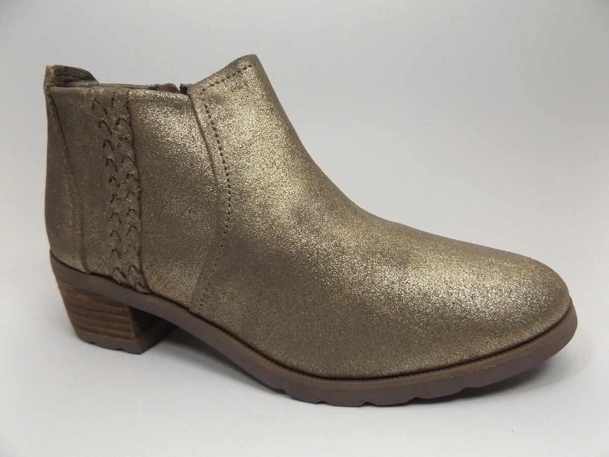 Reef Voyage Womens Ankle Boot Low LX Size 7.5 M Gold Metallic