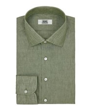Camicia uomo Verde | Regular/Slim | Collo Francese | Lino | PERSONALIZZABILE