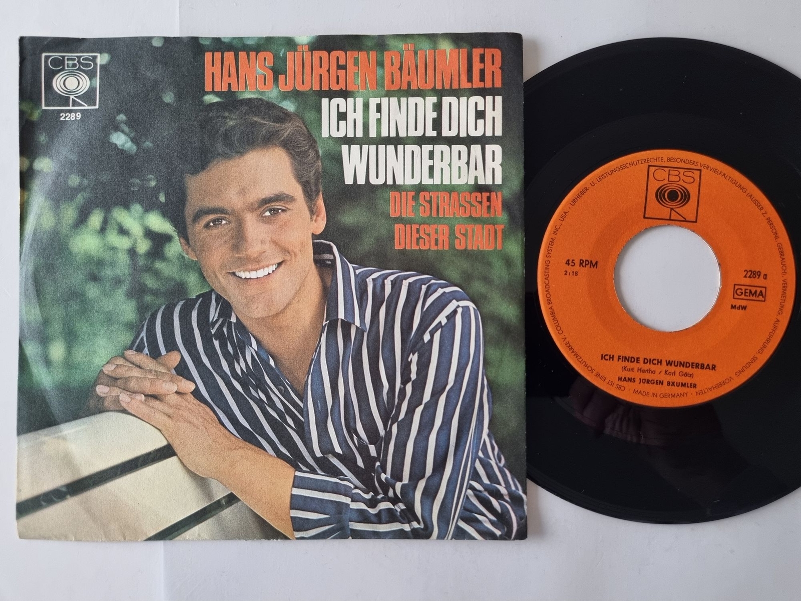 Hans Jürgen Bäumler - Ich finde dich wunderbar 7'' Vinyl Germany
