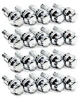20 15x1.25 45mm 2.75 Chrome Lug Bolts Star Ball Seat Mercedes Factory Wheels 