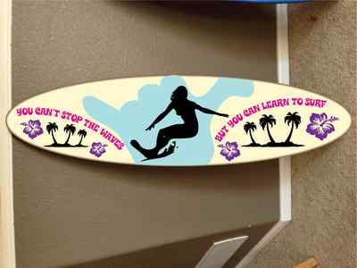 wall hanging surf board surfboard decor hawaiian beach surfing beach ...