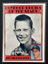 1972 Topps Mel Stottlemyre Boyhood Photos Of The Stars #492 Yankees ⚾️