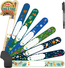 Safety Wristband Bracelets Child Kids ID Emergency Anti Lost with Pen, 8 Pieces