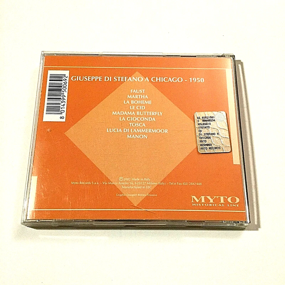 Giuseppe Di Stefano in Chicago 1950 (CD, 2002) Opera Live - Image 2 of 4
