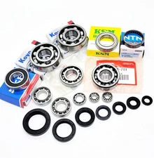CR125 Engine Crank,Transmission Bearings & Seals Kit 87-02 Koyo, SKF, NTN, NSK