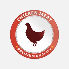 Chicken Meat Premium Food Quality Vinyl Sticker Decal