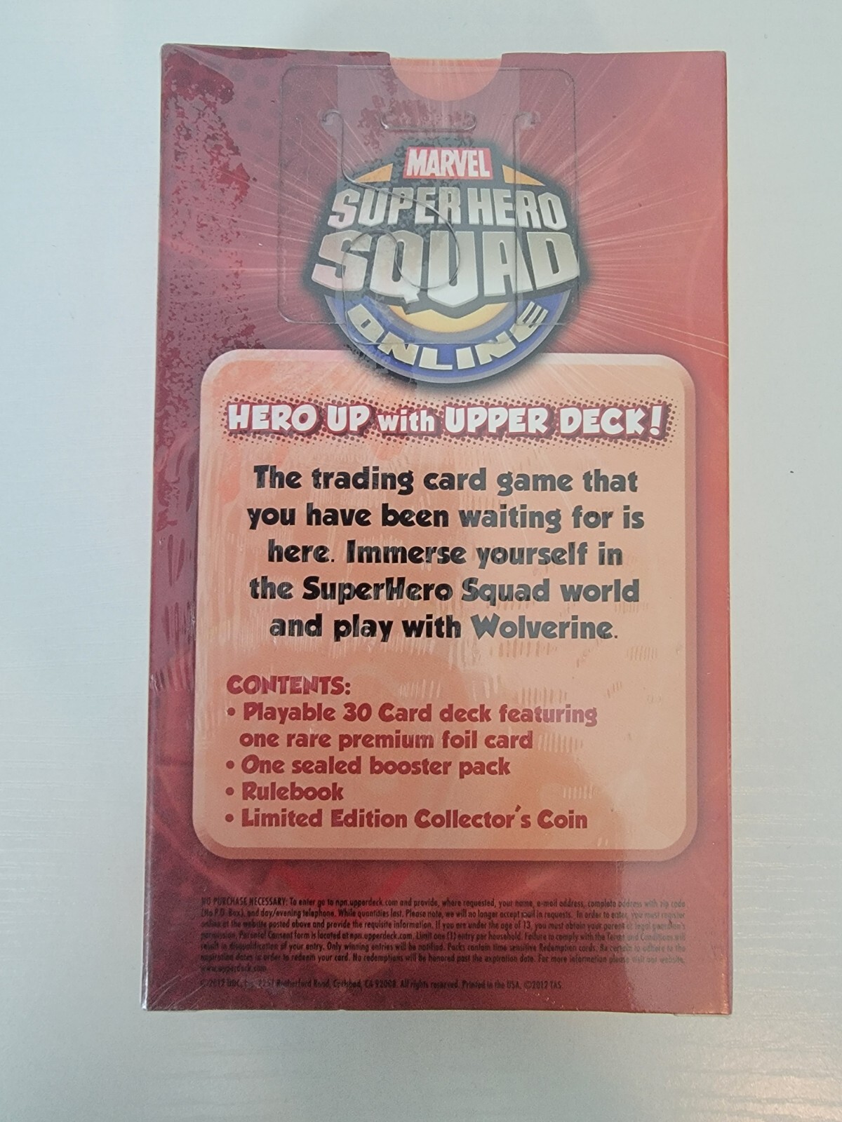 MARVEL SUPER HERO SQUAD ONLINE WOLVERINE THEME DECK PLUS BOOSTER PACK NEW BOX