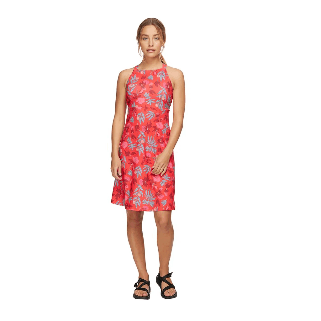 Patagonia Magnolia Spring Dress Red Floral Built in Bra Sleeveless Womens  Size