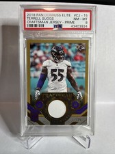 2018 Panini Donruss Elite Terrell Suggs Craftsman Jersey - Prime /25 PSA 8
