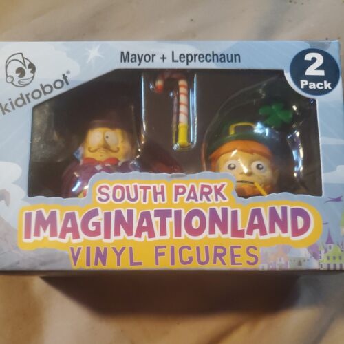 Kidrobot South Park Imaginationland Mayor and Leprechaun 3" Vinyl Figures NIB - Picture 1 of 4