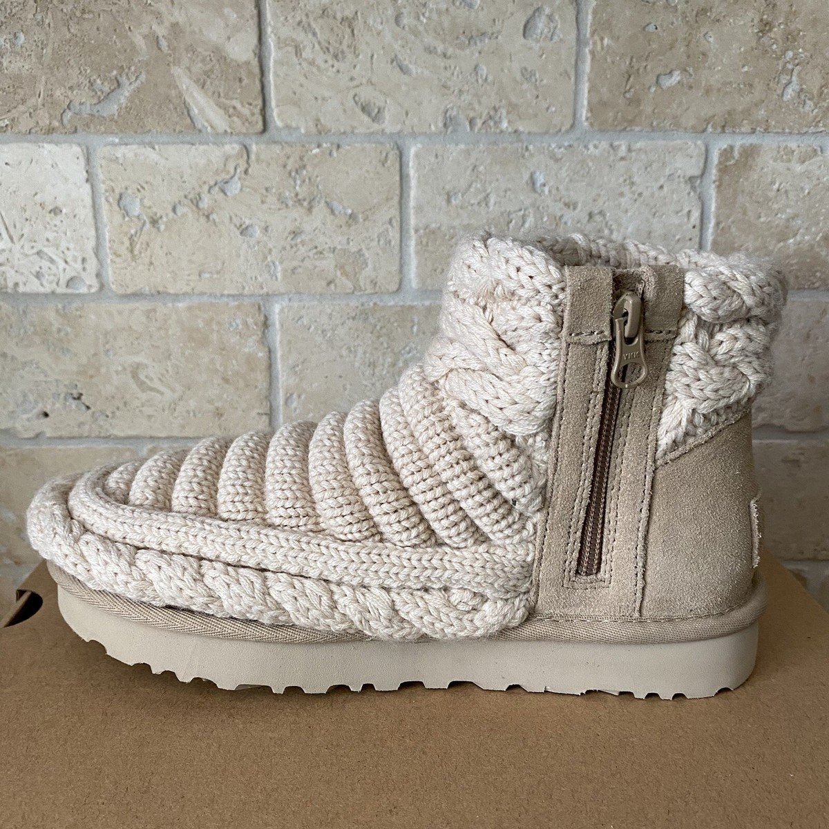 NWT size 12. with 3D UGG logo. UGG Youth Girls Size 6 Chestnut Suede Classic Mini Embossed  main image 3