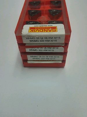 WNMG 06 04 08 KM 3215 WNMG 332 KM SANDVIK QTY. 10 INSERTS PER PKG. (LOC 121)