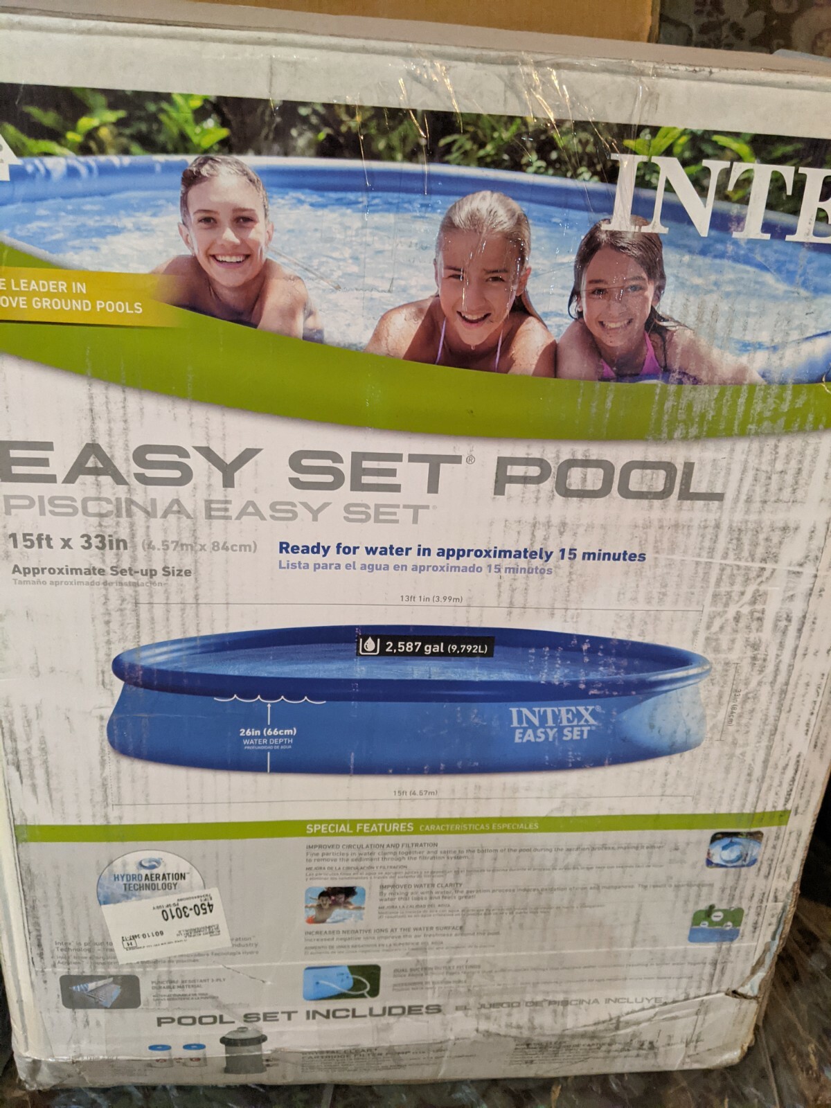 intex 15ft x 33in easy set pool set