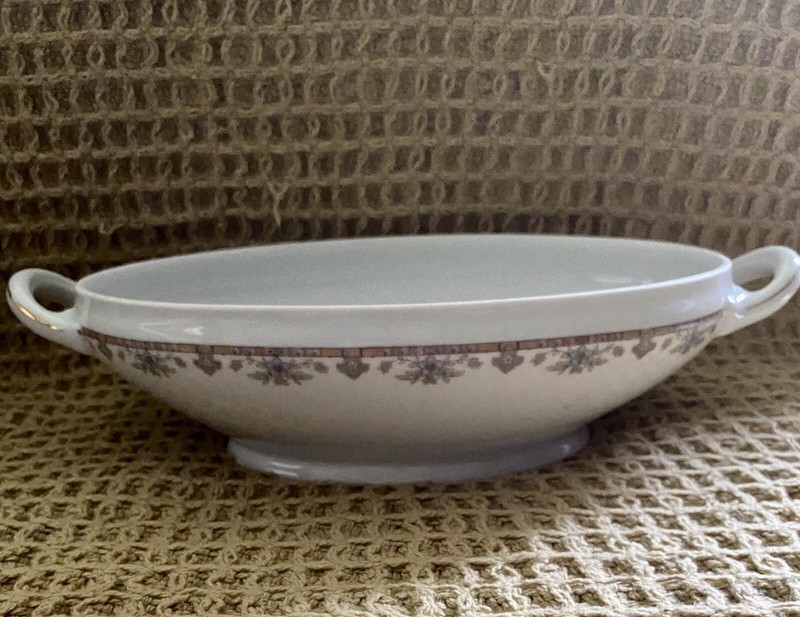 Vintage Royal Bayreuth Bavaria Oval Serving/Vegetable Bowl, Delicate Flower Trim