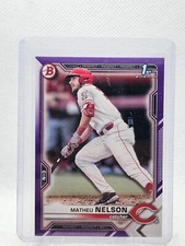 2021 Bowman Draft Baseball Matheu Nelson 1st Bowman Purple /250