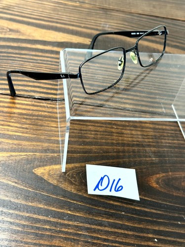 Ray-Ban RB6333 2509 Unisex Polished Black Eyeglasses Steel Frame Square Full Rim