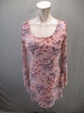 Speechless Size S Womens Beige Floral Lined Long Sleeve Short Sheath Dress 864