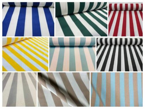 Striped Fabric Sofia Stripes Curtain Upholstery Material - 140cm wide Canvas - Photo 1 sur 37