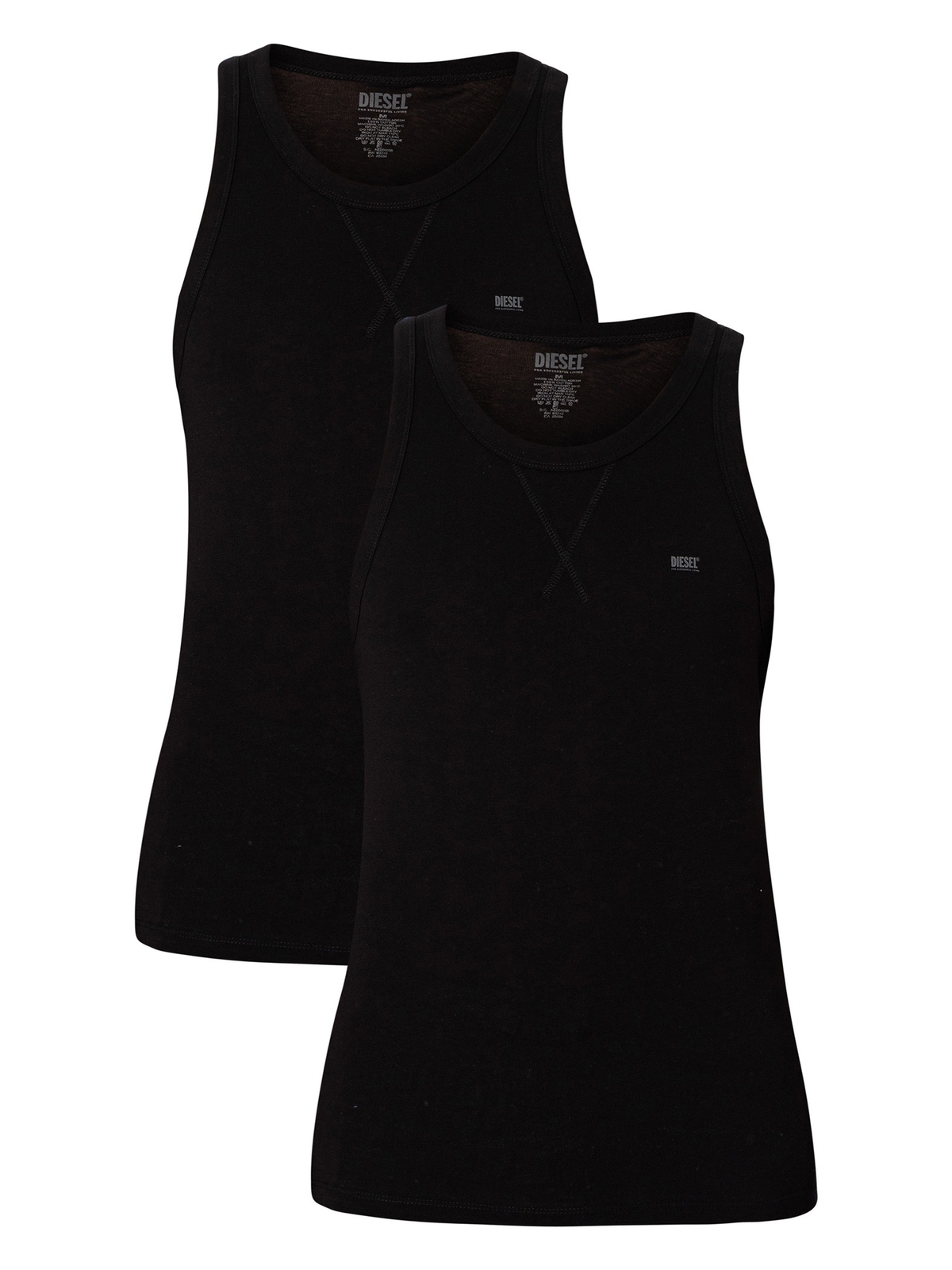 Мужская майка Diesel Mens 2 Pack Lounge Walty на бретелях черная 3390₽