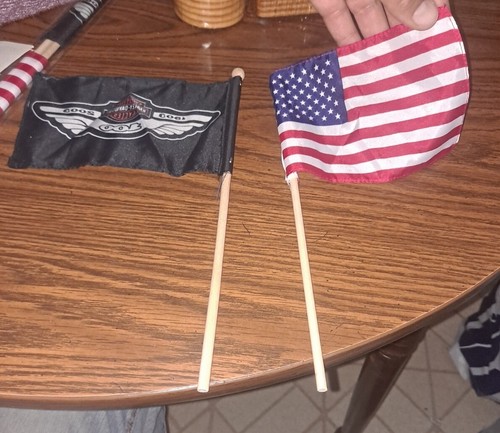 2003 Harley Davidson Genuine 100th Anniversary Flag W/ US Flag