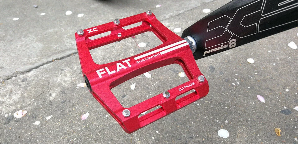 Pedales de bicicleta de aleación de aluminio antideslizantes pedal de cojinete plano pedal de bicicleta MTB 340 g Foto 2 de 4