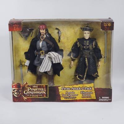 Pirates The Caribbean Captain Jack Sparrow & Elizabeth Swan Doll Box Set