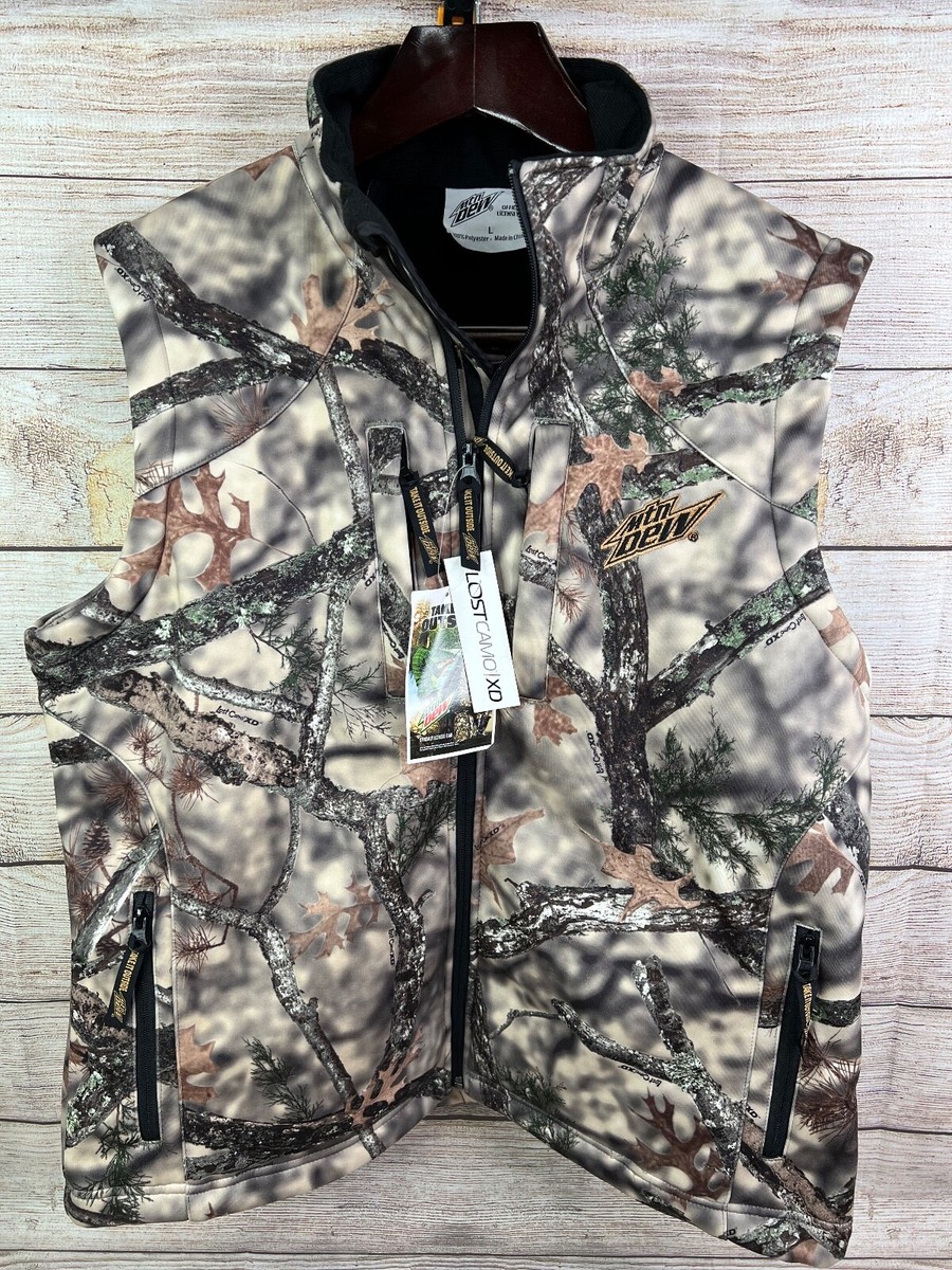 Lost Camo XD Men's Full Zip Mountain Dew Camo Hunting Vest Sz