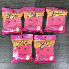 Scrub Mommy Dual-Sided Pink Sponge Scrubber Scrubbing by Scrub Daddy Lot of 5