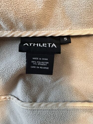 Athleta Shelter Cove Jacket Womens Small Beige Rain Fleece Lined Travel - Picture 9 of 10