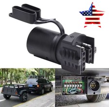 7 Way Round To 45 Pins Flat Trailer Wiring Plug Adapter For Truck Rv Tow Hitch