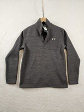 Under Armour UA Specialist Henley 2.0 Mens Medium Loose Gray Green Pullover