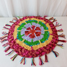 Cuscino/cuscino sedia all'uncinetto a mano doppia faccia 😻🐶 letto per animali domestici (design unico #14)