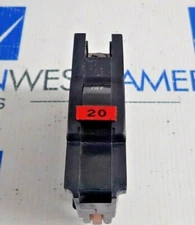 NA120 FPE NA 1 pole 20 amp 120 volt Plug in Stab Lok Federal Pacific LOT OF 2