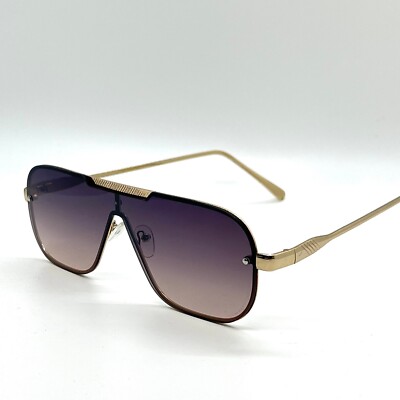 Fashion Sunglasses Gold Frame Brown Gradient Lens Fashion Sun Glasses Lentes New